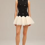 Salamo Sleeveless Diamond Mini Dress