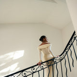 Lumi Wool lacy jacquard long dress