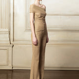 Caryln Off The Shoulder Brown Top