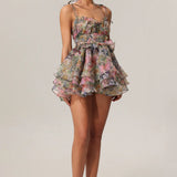 Hester Sleeveless Flounce Mini Dress