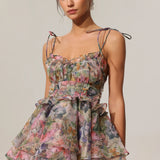 Hester Sleeveless Flounce Mini Dress