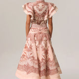 Kimivi Sleeveless Floral Printed Shirt Two-Piece Set