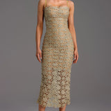 Leila Sleeveless Slit Midi Dress