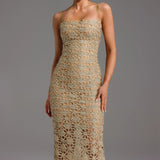 Leila Sleeveless Slit Midi Dress
