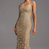 Leila Sleeveless Slit Midi Dress