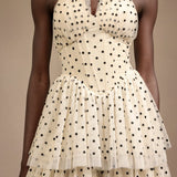 Julieta Polka Dot Layered Midi Dress