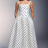 Zada Polka Dot Maxi Dress