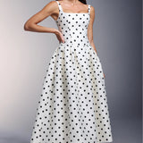 Zada Polka Dot Maxi Dress