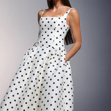 Zada Polka Dot Maxi Dress