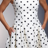 Zada Polka Dot Maxi Dress