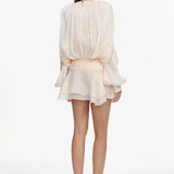 Dekia Long Sleeve Flounce Mini Dress