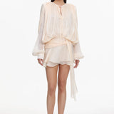 Dekia Long Sleeve Flounce Mini Dress