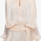 Dekia Long Sleeve Flounce Mini Dress