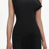 Paulina Oblique Shoulder Midi Dress