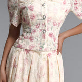 Ignacia Flowy Short Sleeve Floral 2 Piece Set