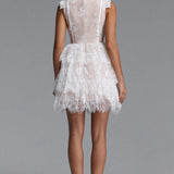 Haliya Floral Lace Mini Dress
