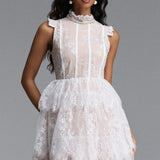 Haliya Floral Lace Mini Dress