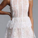 Haliya Floral Lace Mini Dress