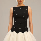 Salamo Sleeveless Diamond Mini Dress
