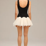 Salamo Sleeveless Diamond Mini Dress