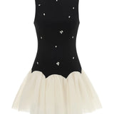 Salamo Sleeveless Diamond Mini Dress