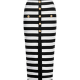 Martha Off-the-Shoulder Hollow Out Slit Bandage Midi Two-Piece Set