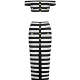 Martha Off-The-Shoulder Bandage 2 Piece Set