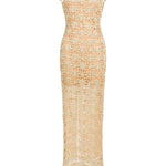 Lelia Sleeveless Hollow Out Slit Midi Dress
