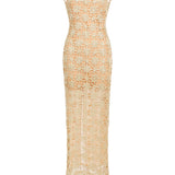Lelia Sleeveless Hollow Out Slit Midi Dress