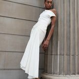 Paulina Oblique Shoulder Midi Dress