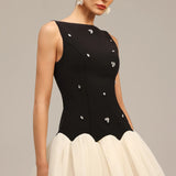 Salamo Sleeveless Diamond Mini Dress